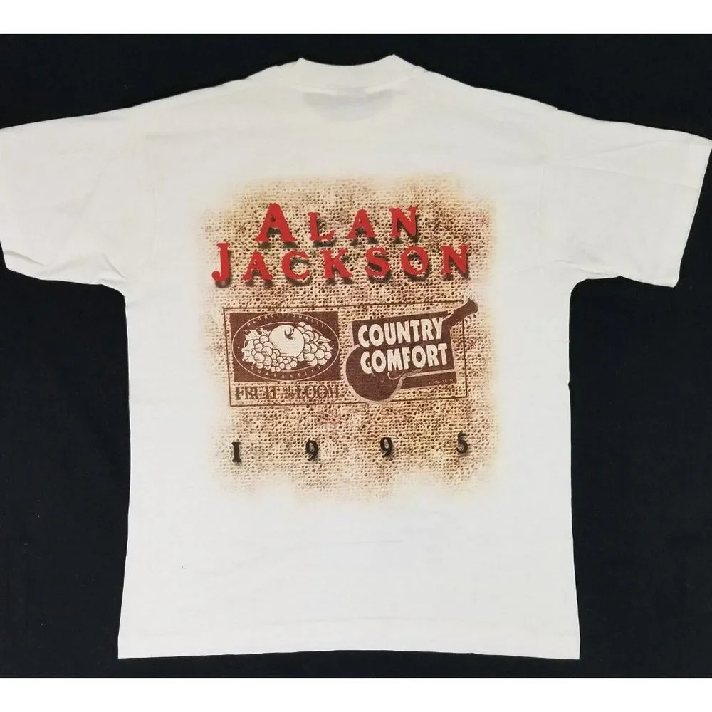 Vintage ALAN JACKSON Country Comfort 1995 Concert Tour Double Side Shirt Adult L - Picture 8 of 9